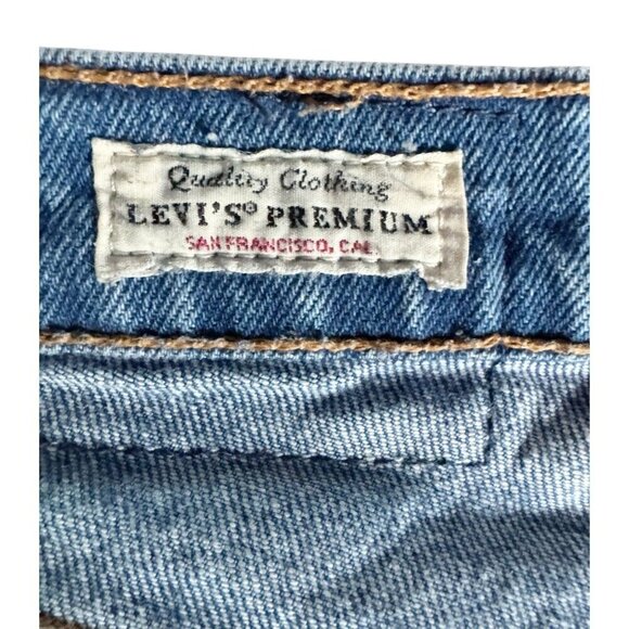 Levi's Womens Sz 27 Ribcage Straight Medium Wash Button Fly Denim Jeans - Picture 6 of 11